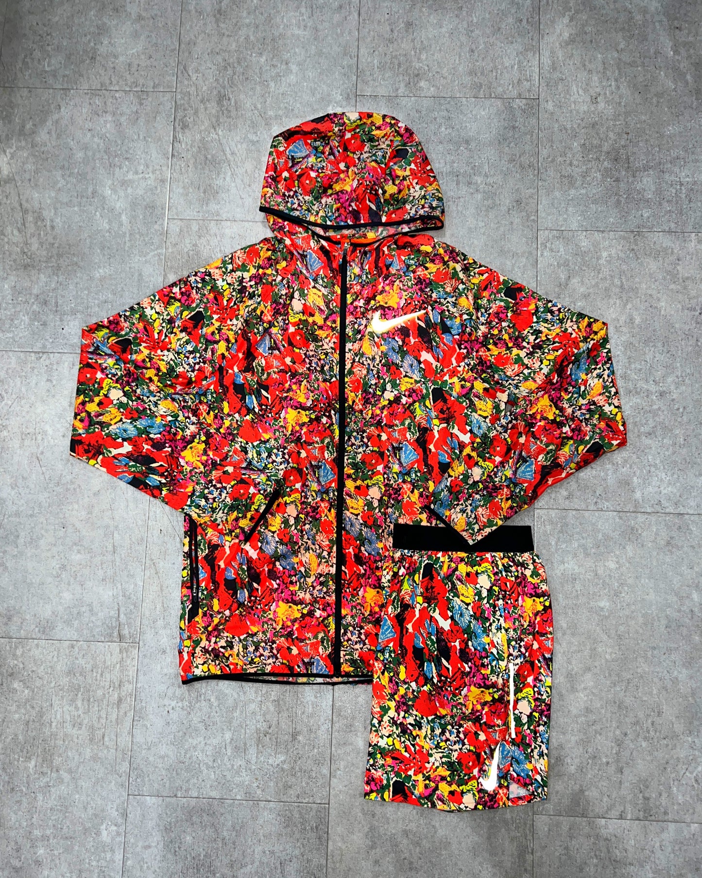 Ultra Rare Orange Floral Running Jacket