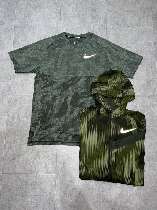 Rare Khaki Pattern Running T-Shirt
