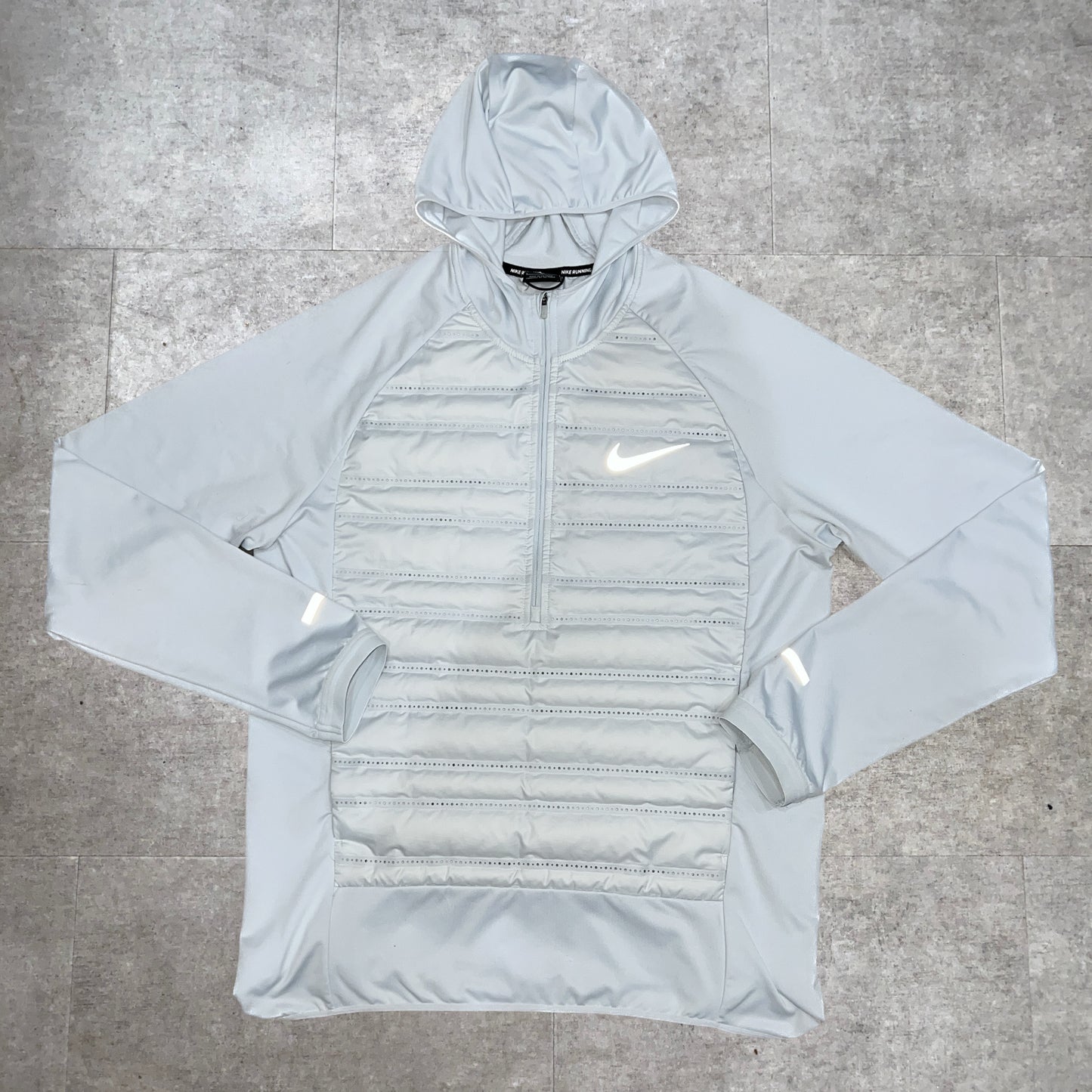 Ultra Rare Ice White Half Zip Padded Jacket