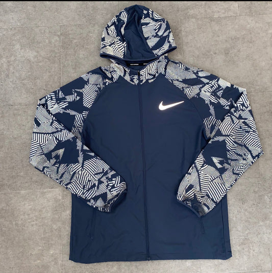 Rare Navy Flash Pattern Running Jacket