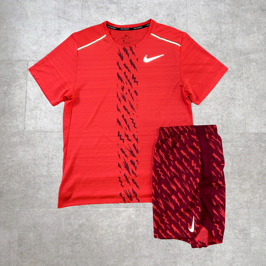 Rare Red Bolt T-Shirt & Shorts Set