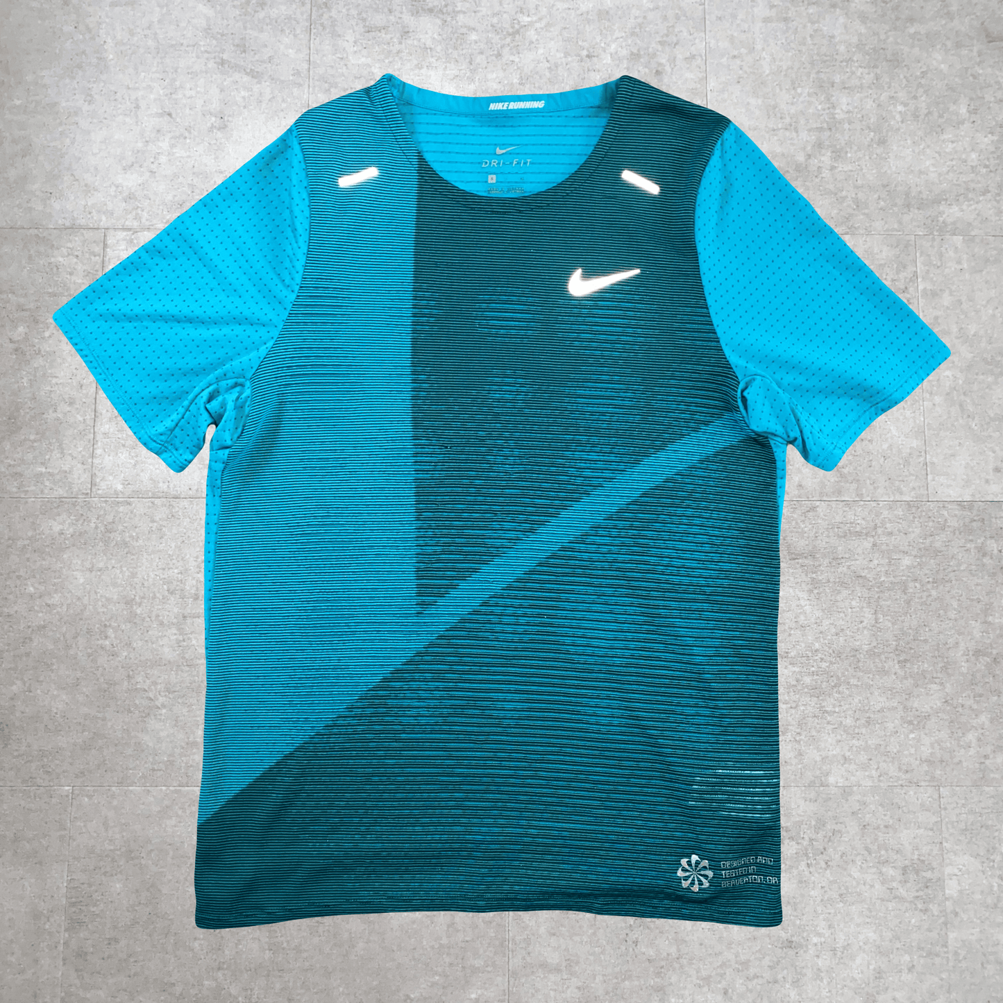 Rare Aqua Pattern Running T-Shirt